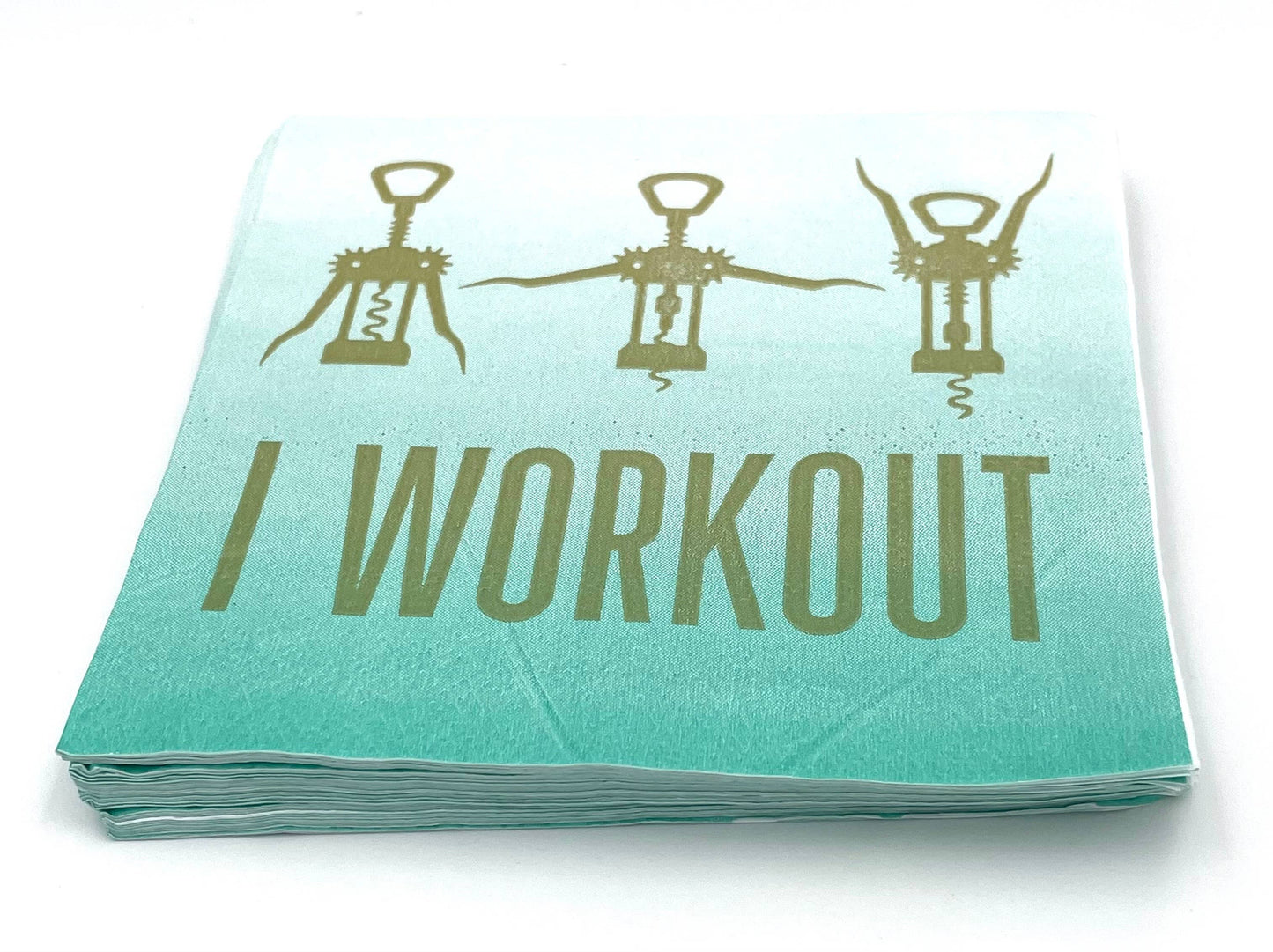 Cocktail Napkins / I Workout
