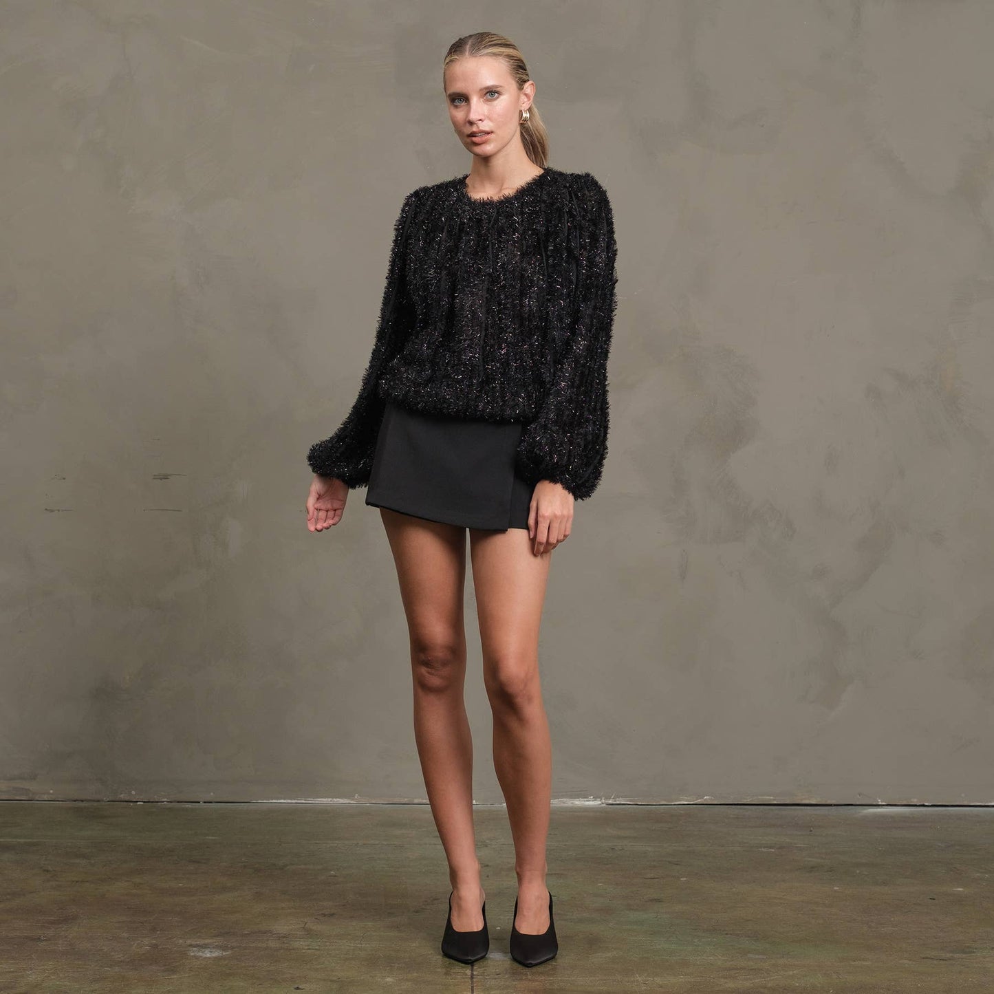 The Holiday Shimmer Sweater / Cream