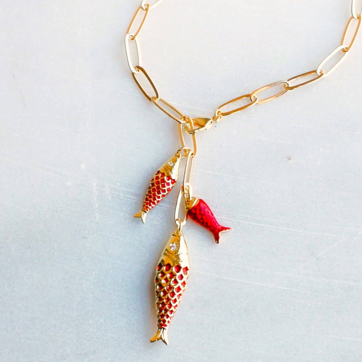 Necklace / Lucky Catch Fish / Red