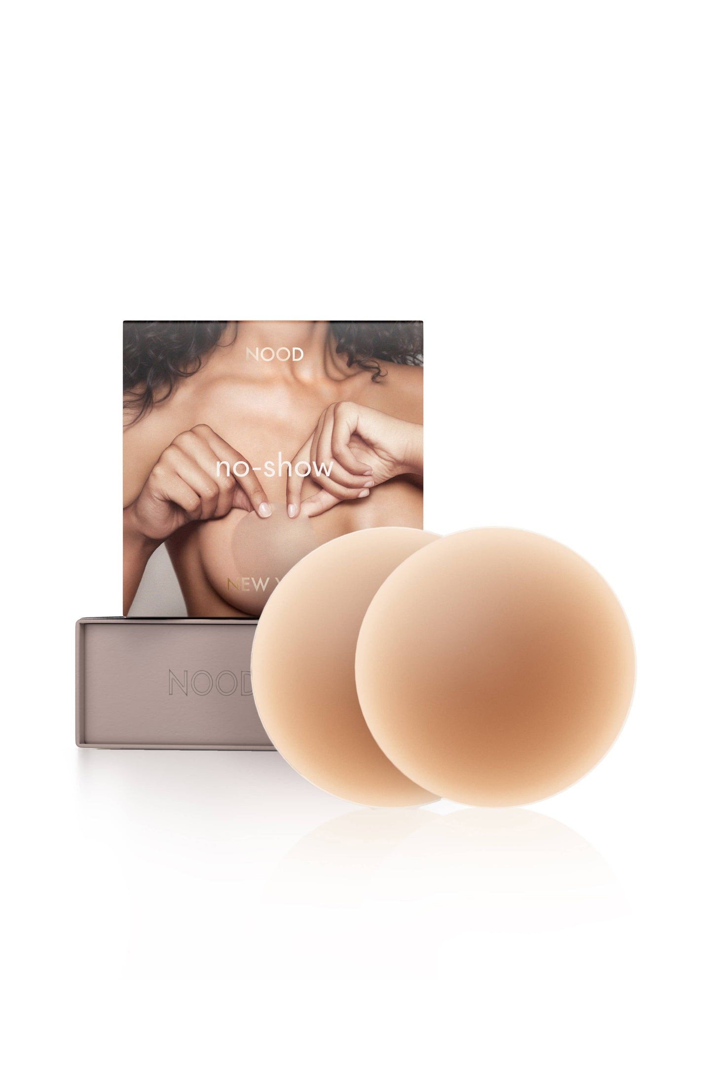 No-Show / Reusable Adhesive Nipple Covers / Buff / 3in.