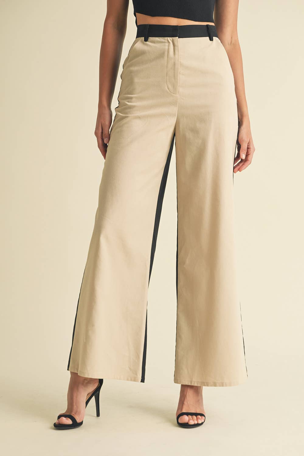 The Linen Color Block Trouser