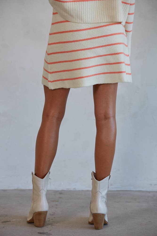 The Sweater Knit Mini / Cream / Coral
