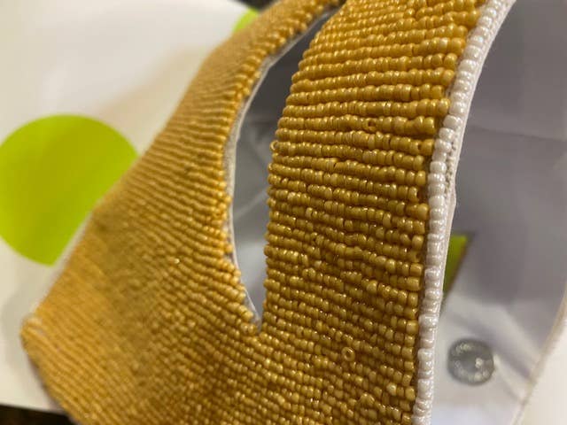 Beaded Cut Out Lemon Clutch