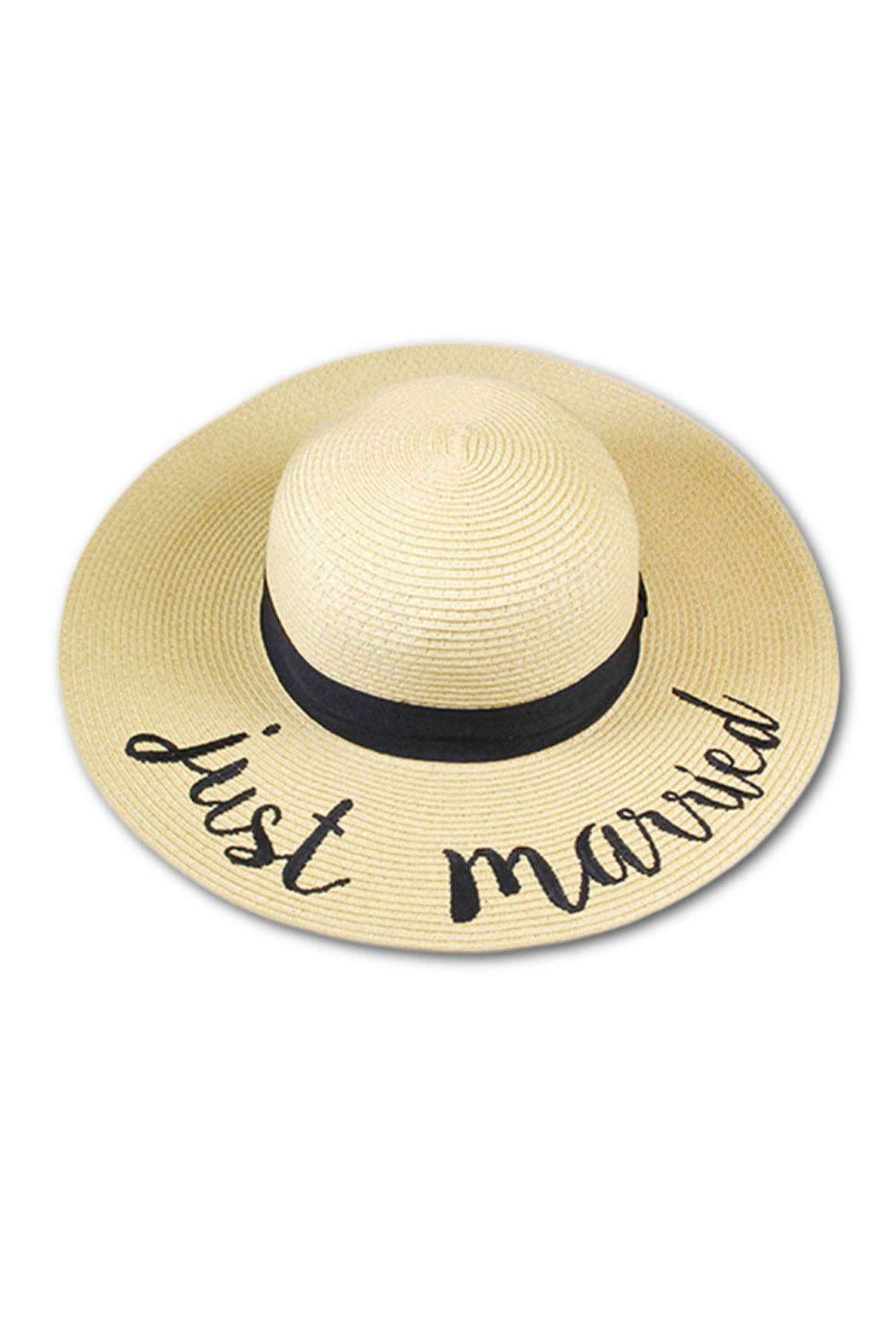 Just Married Straw Hat / Natural