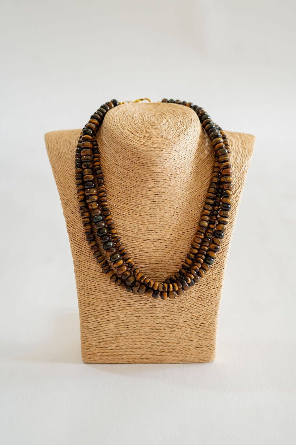 Necklace / Tiger Eye 6 MM Beaded