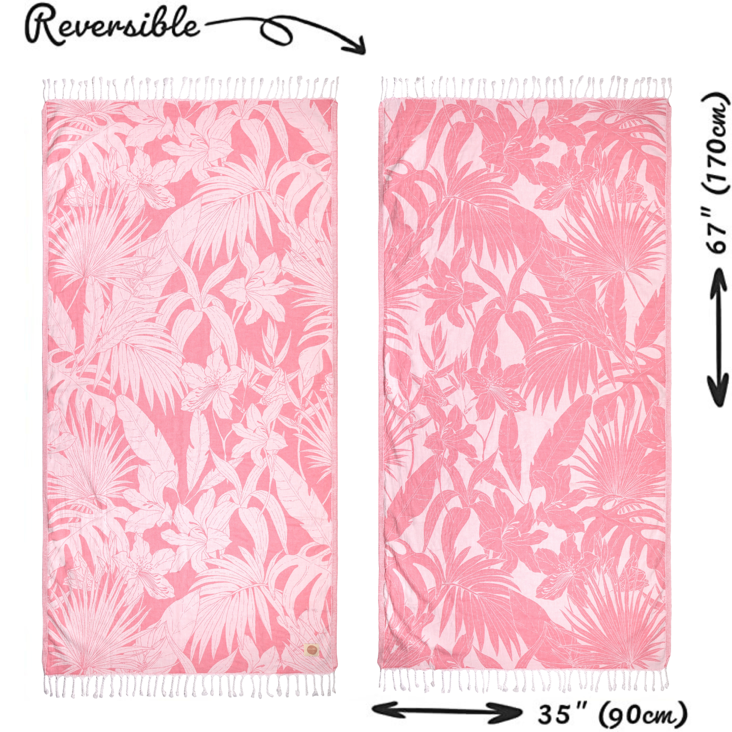 Turkish Beach Towel / Pink Jungle