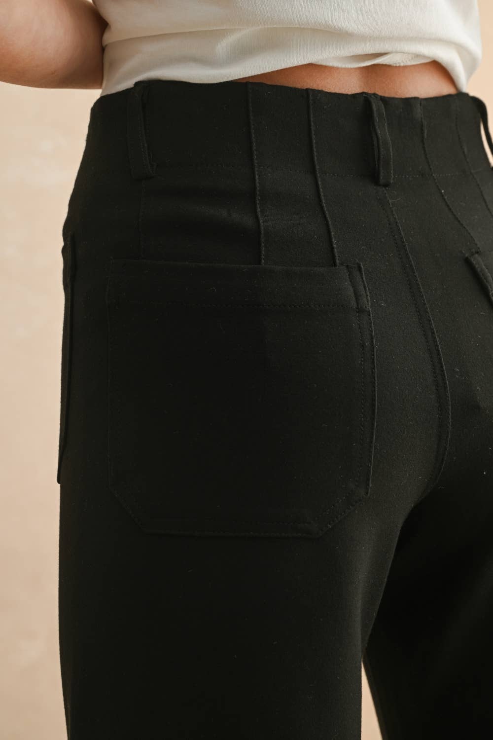 Pants / Ponte Crop Pants / Blk