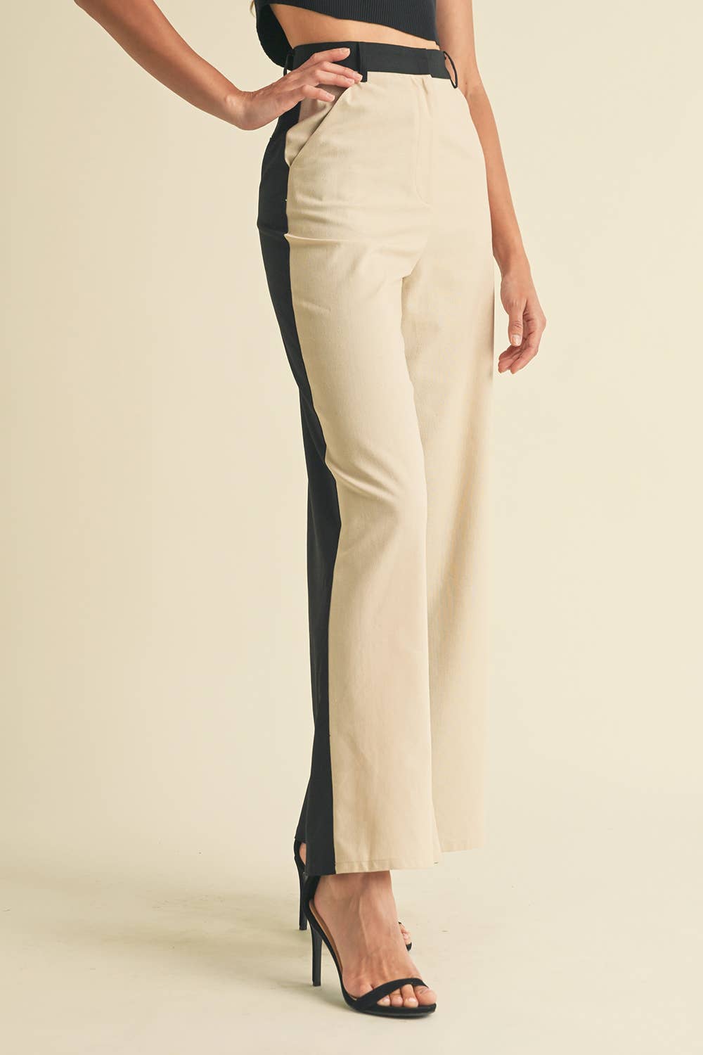 The Linen Color Block Trouser