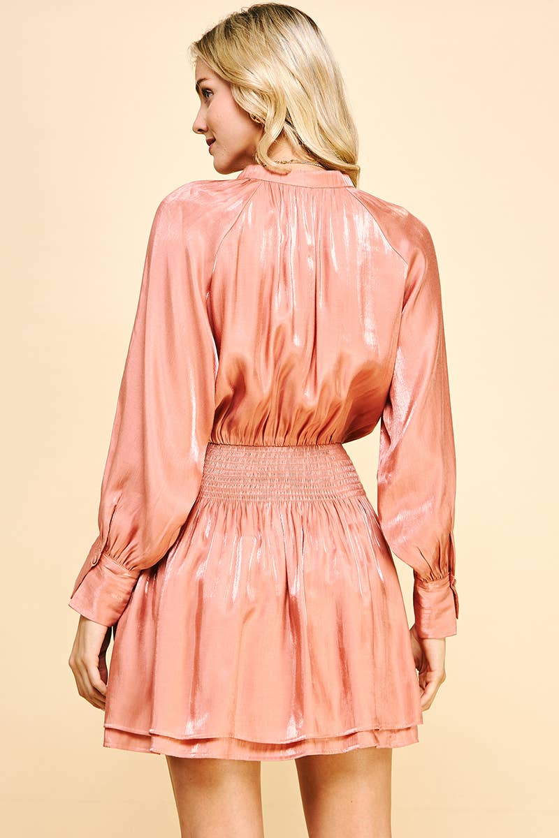 Smocked Waist Shimmer Dress