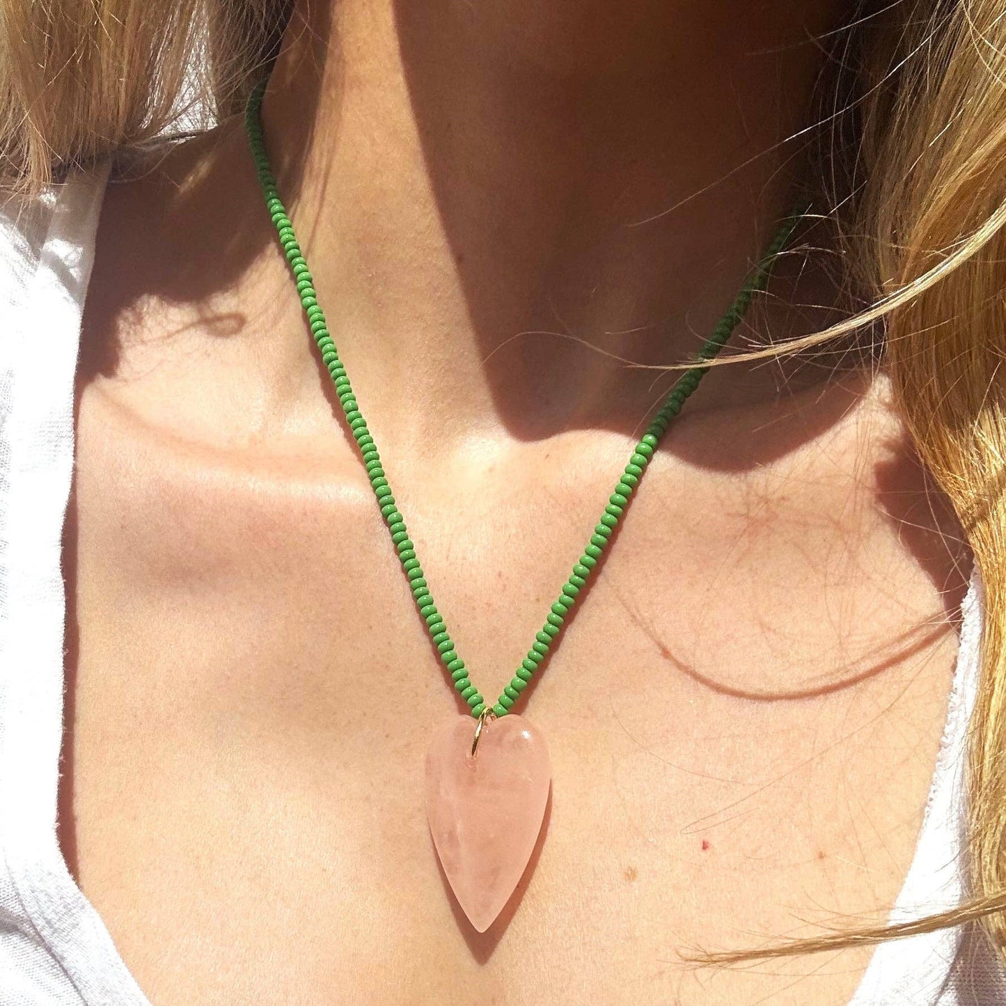 Esti Stone Heart Necklace / Rust & Turquoise