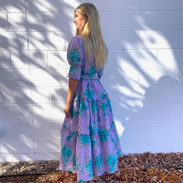 Floral Tiered Ruffle Detail Midi + colors