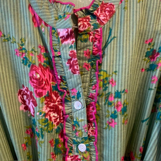 Floral Tiered Ruffle Detail Midi + colors