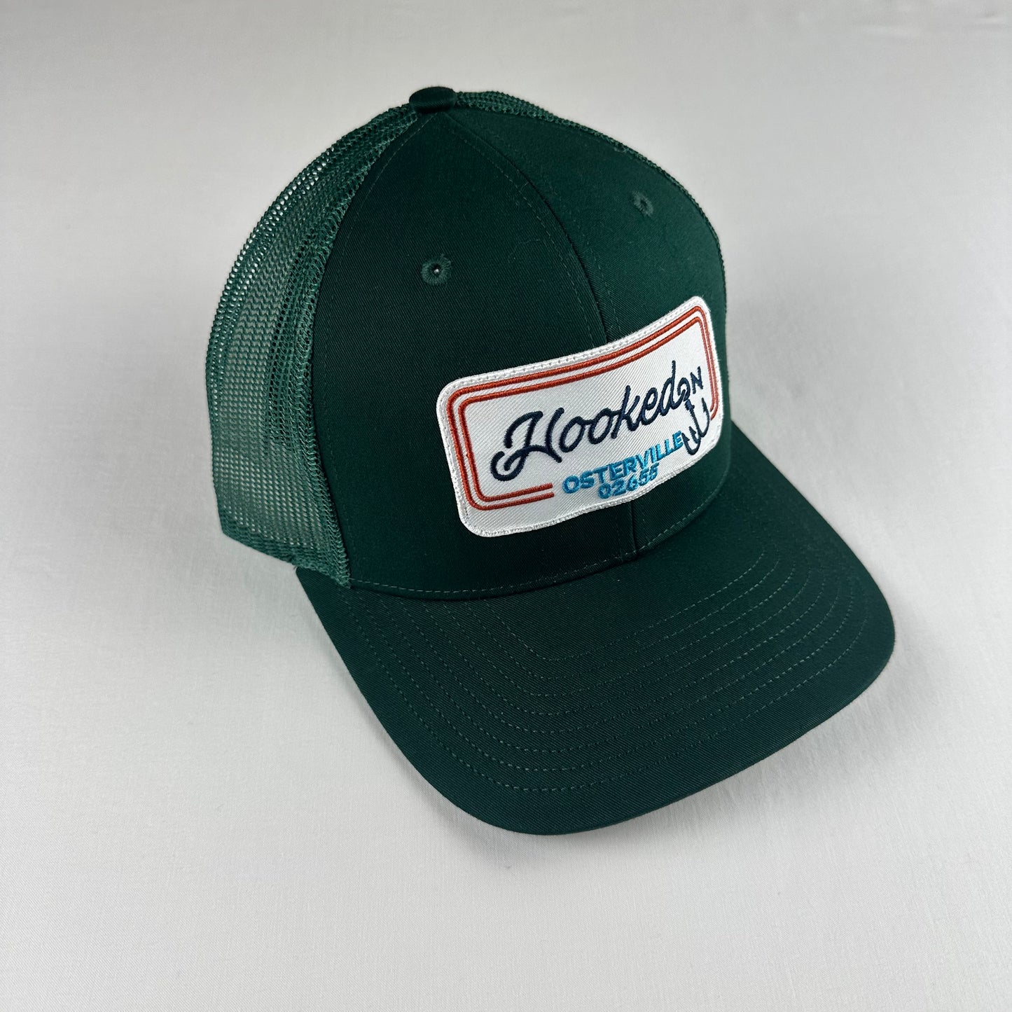 Hooked On Trucker Cap Forest with Red/Navy/Teal