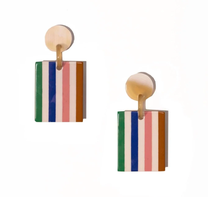 Desert Stripe Block Earring