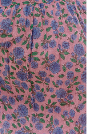 Alesta Hydrangea Block Print Midi