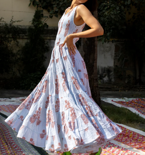 Cecil Poppy Print Maxi