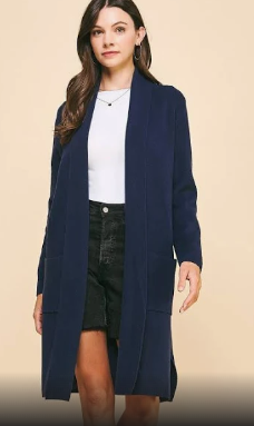 The Shawl Collar Open Cardigan