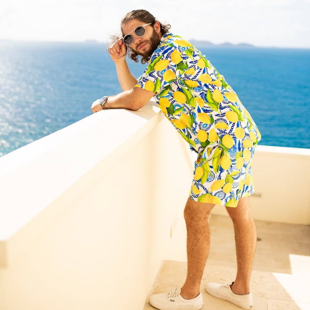 The Bossitano Men's Swim Trunks - Yellow