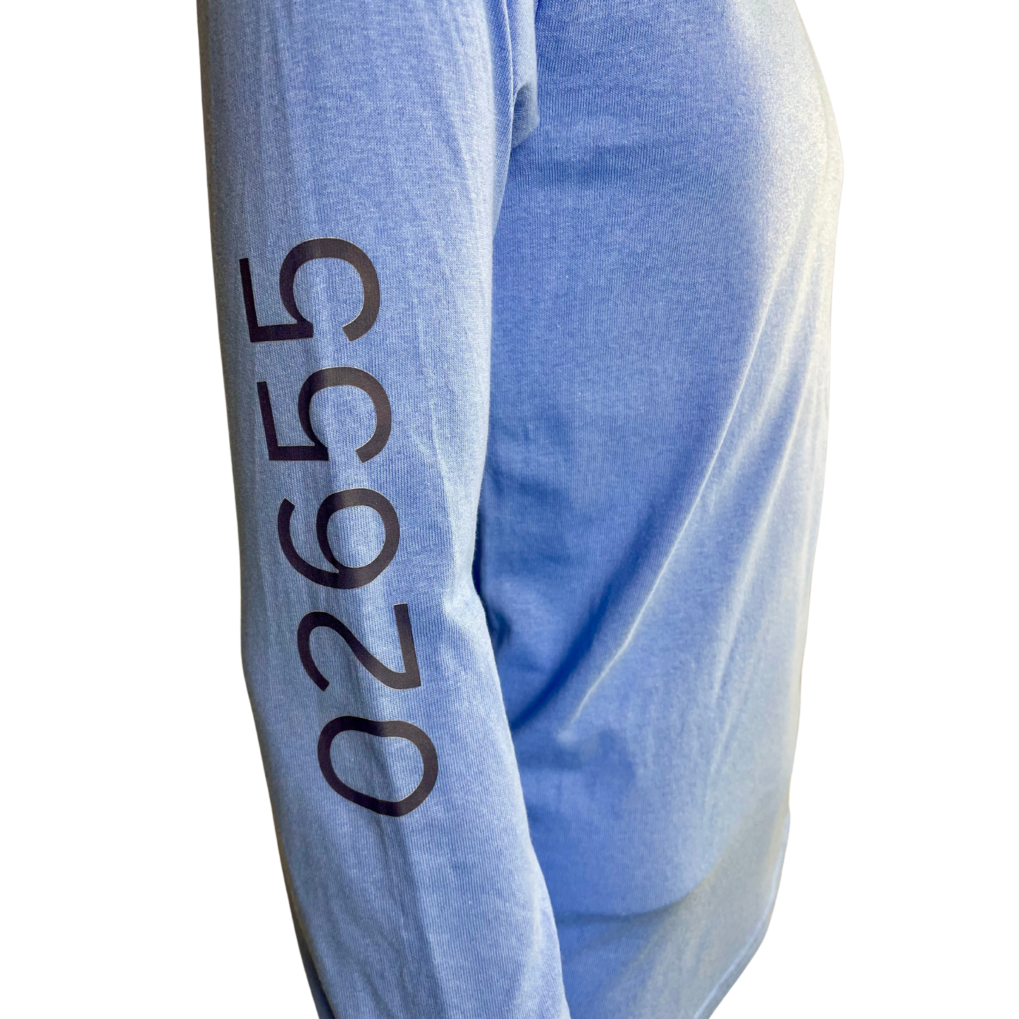 Hooked On 02655 Long Sleeve Tee Carolina Blue with Navy