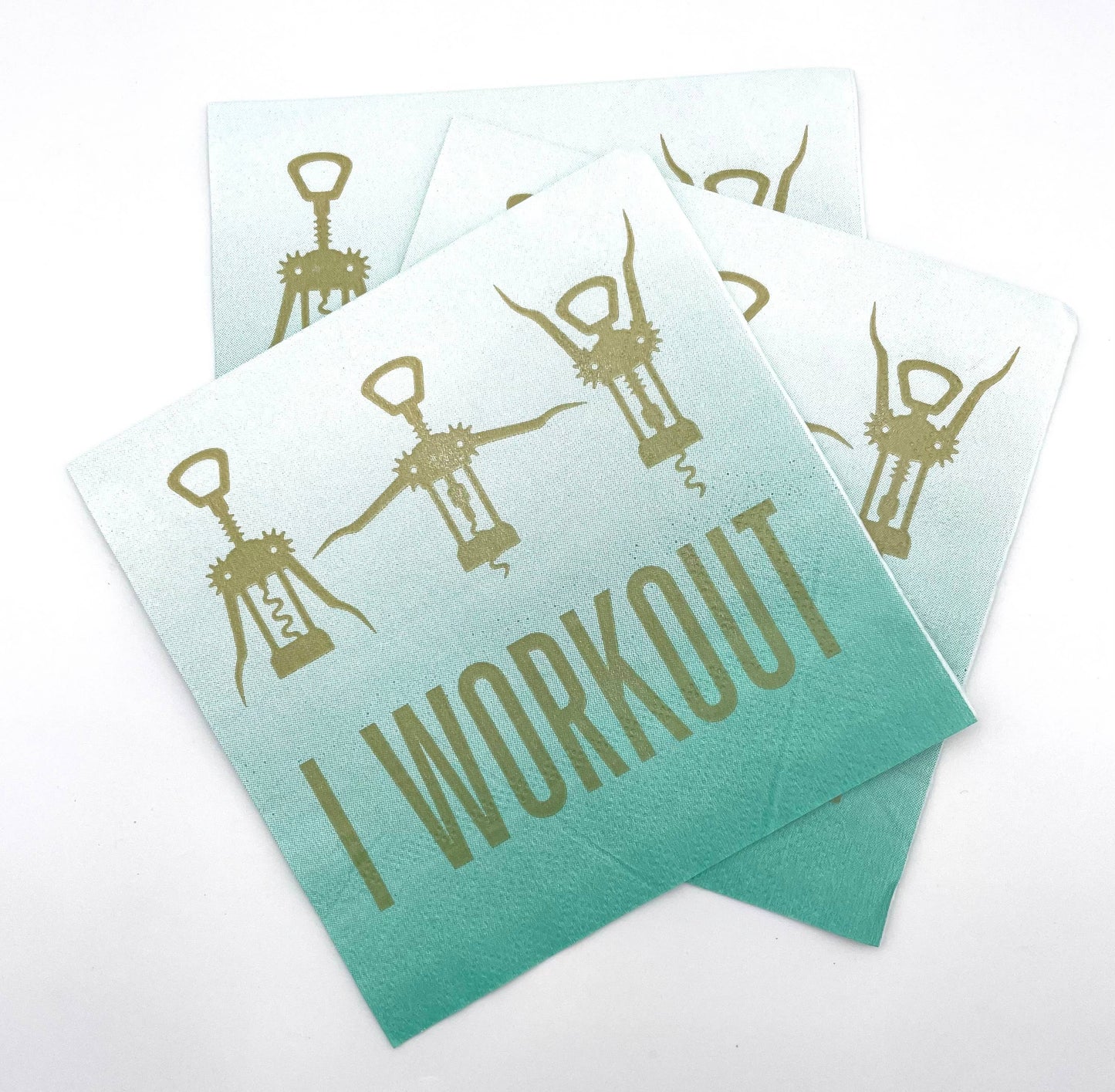 Cocktail Napkins / I Workout