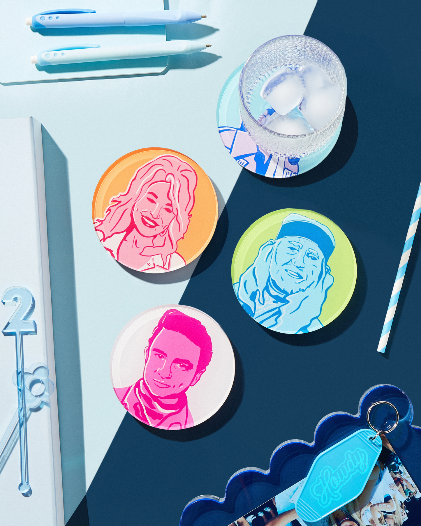 Coasters - Country Legends (Set of 4) Acrylic Coasters