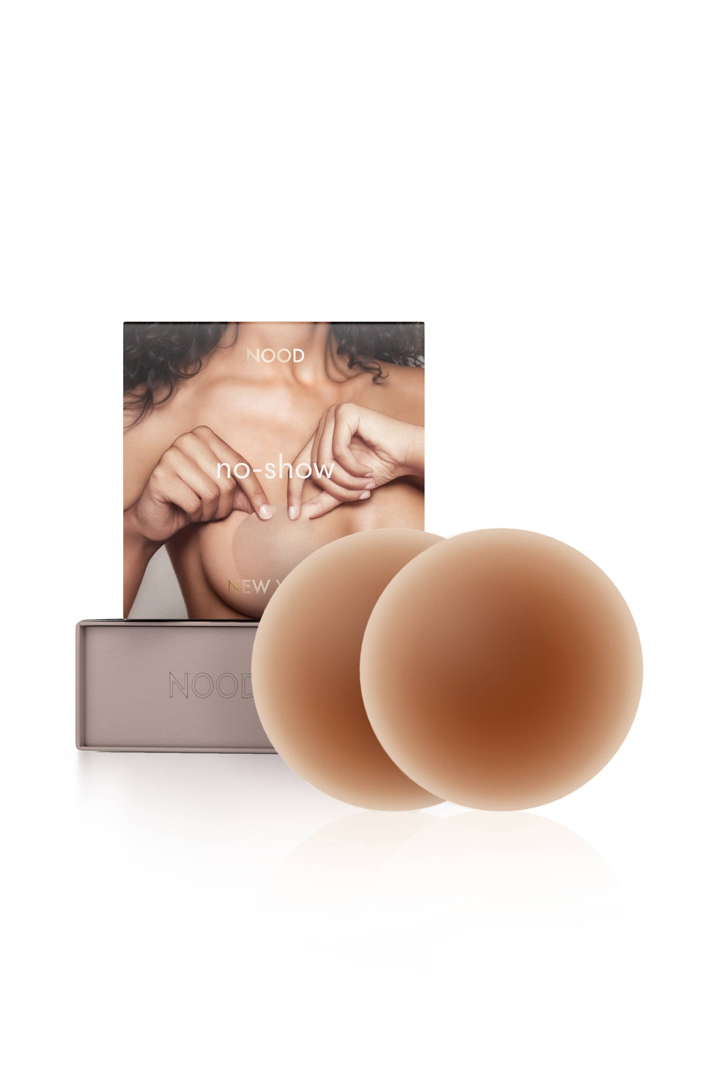 No-Show / Reusable Adhesive Nipple Covers / Buff / 3in.