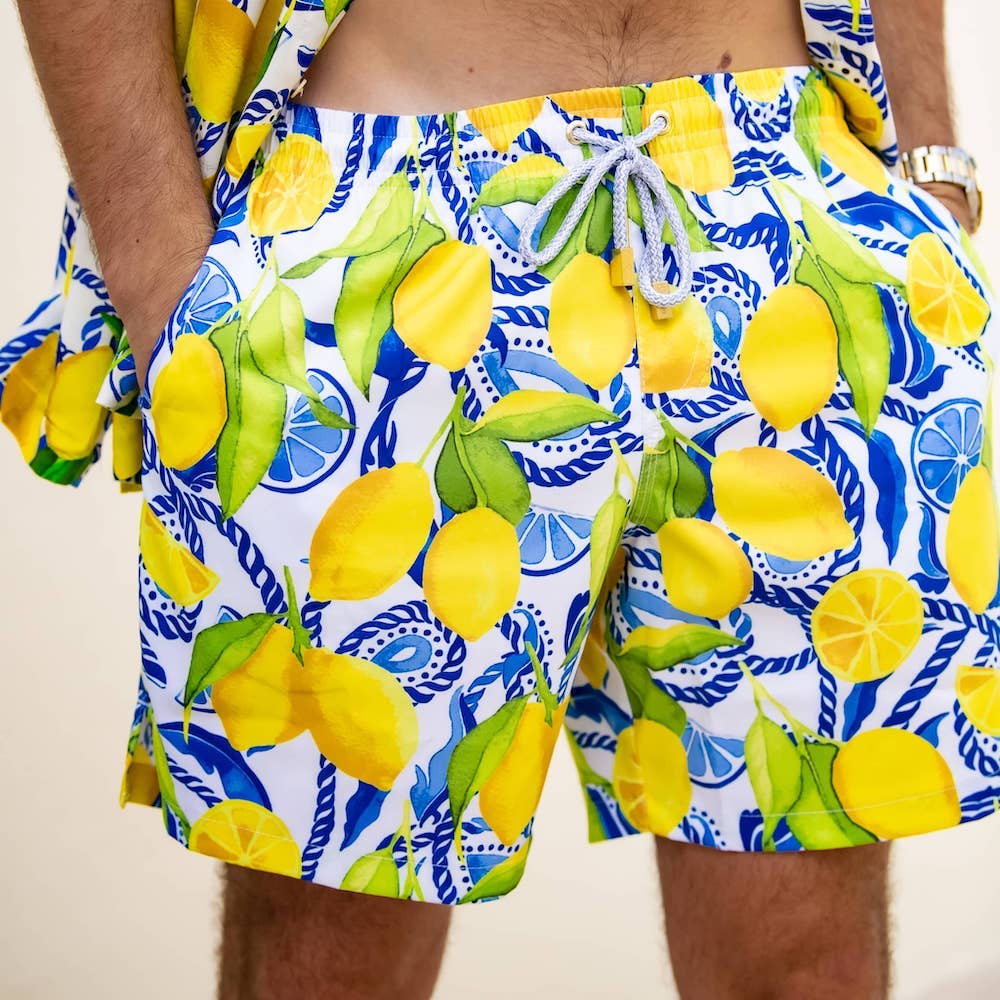 The Bossitano Men's Swim Trunks - Yellow
