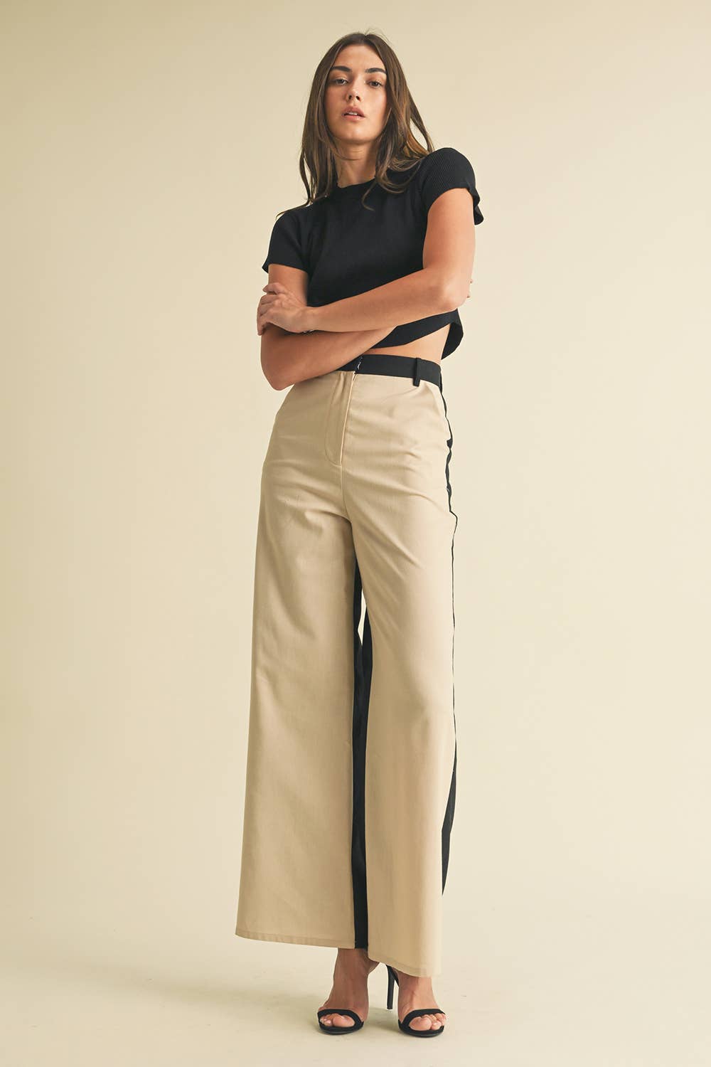 The Linen Color Block Trouser