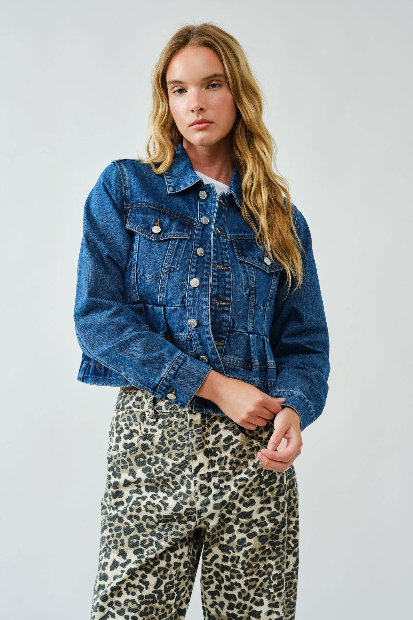 Peplum Denim Jacket