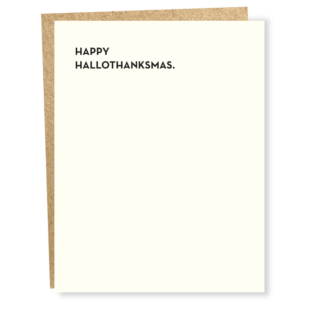 Greeting Card - Hallothanksmas