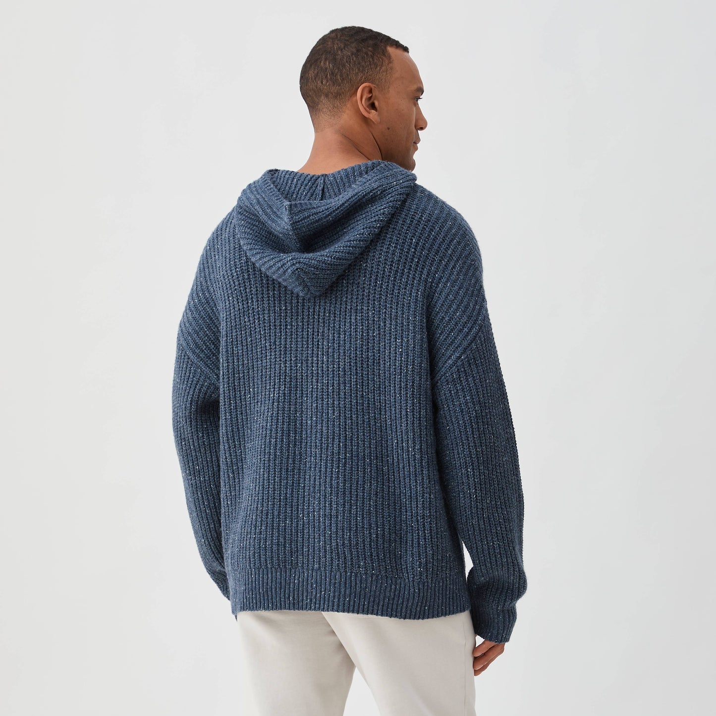 Stan Knit Hooded Sweater / Navy Heather