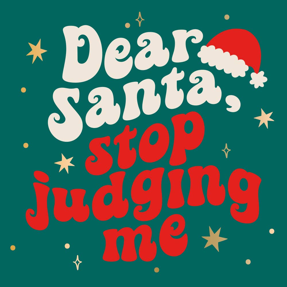 Cocktail Napkins - Santa, Stop Judging Me
