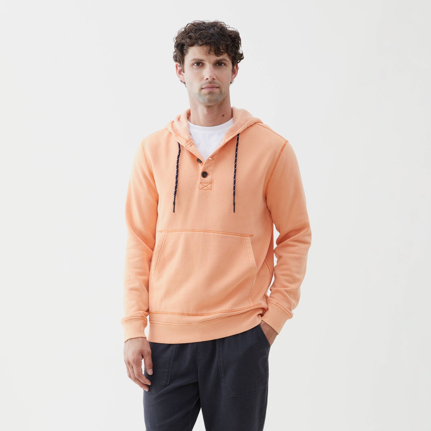 The Fleece Henley - Burnt Sienna