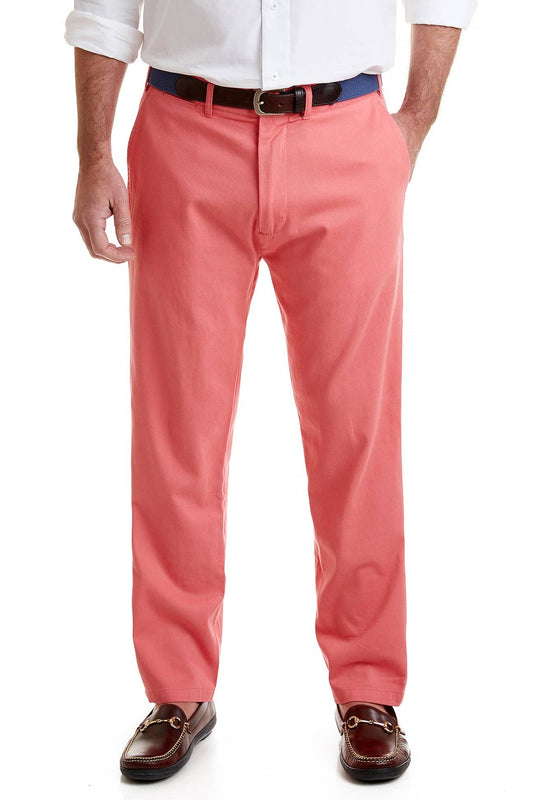 The Harbor Stretch Twill Pant / Sunset Coral