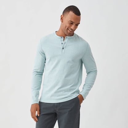 Sean Sueded Jersey Henley / Green Heather