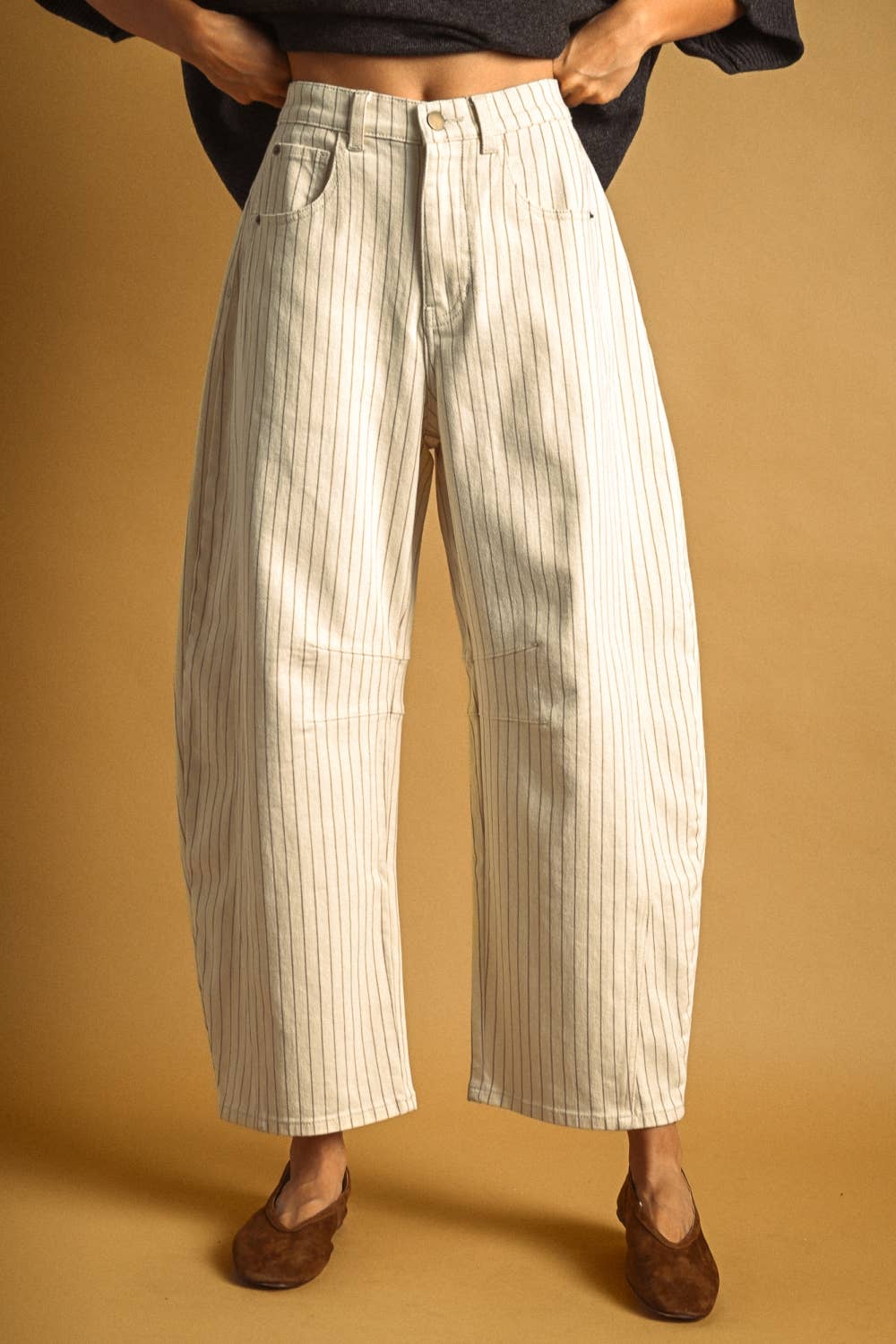 Pants / Pinstripe Barrel  / Cream