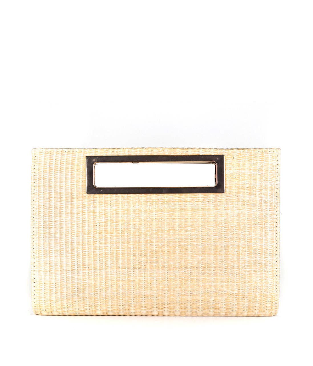Straw Chloe Clutch / Scallop Shell