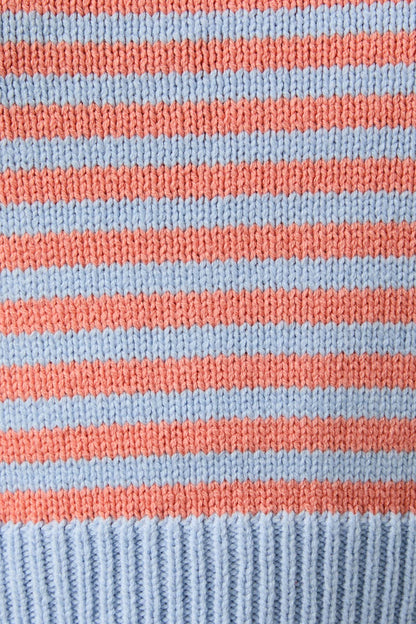 Sweater / Short Sleeve Crew / Blue/Orange