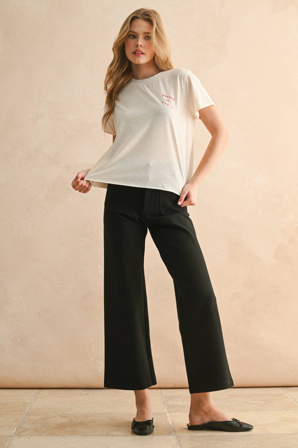 Pants / Ponte Crop Pants / Blk