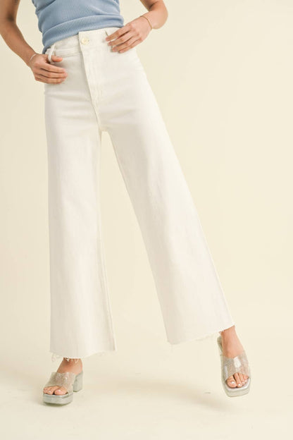 Pants / Wide Leg Denim / Creamy White