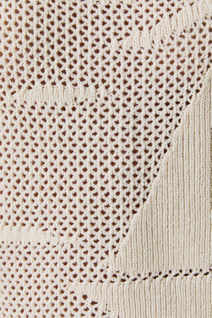 Tops / Boat Neck Sleeveless Sail Boat Sweater / Cream