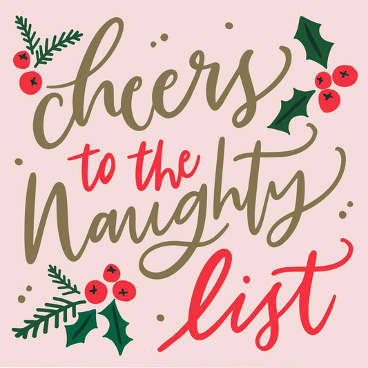 Cocktail Napkins - Cheers to the Naughty List