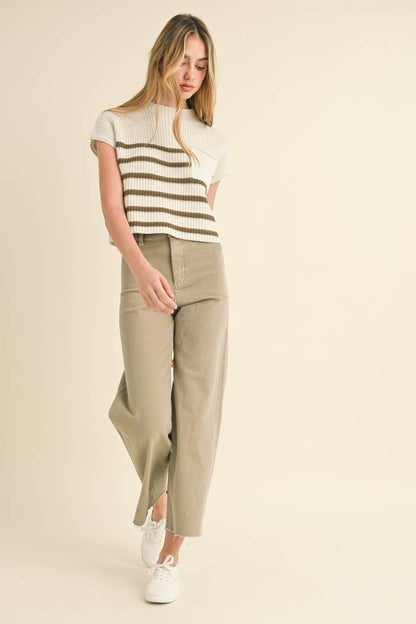 Pants / Wide Leg Denim / Beige