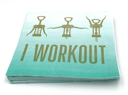 Cocktail Napkins / I Workout