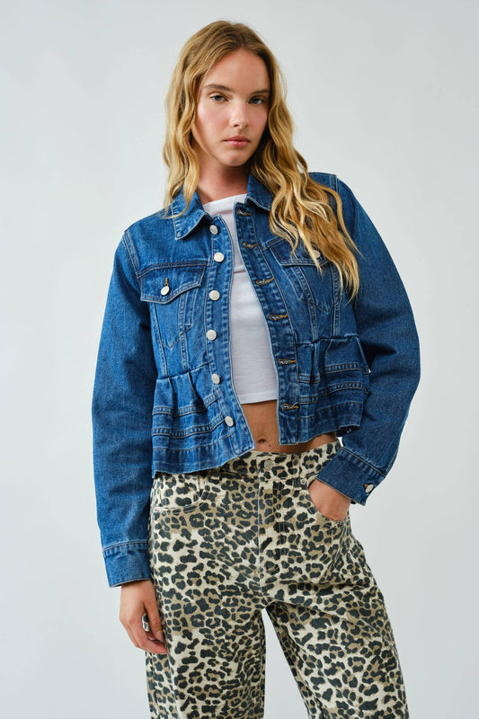 Peplum Denim Jacket