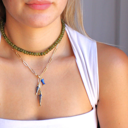 Necklace / Lucky Catch Fish / Blue