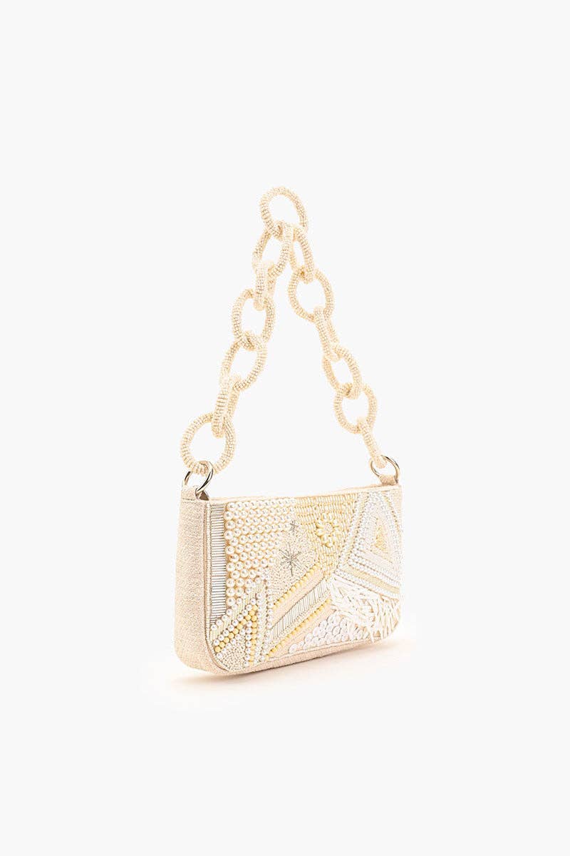 Handbag /  Shimmering Sands Embellished Shoulder Bag