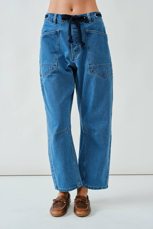 Barrel Cut Denim Pants