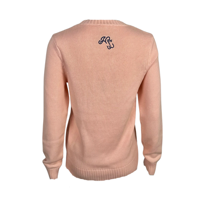 Hooked On x Ellsworth & Ivy 02655 Soft Pink Crew Neck Sweater