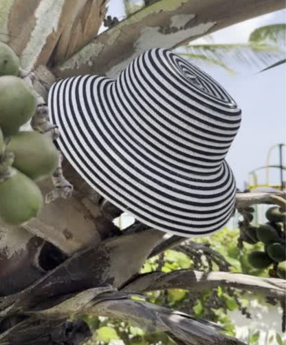 Sun Hat / Hepburn Stripe / Navy